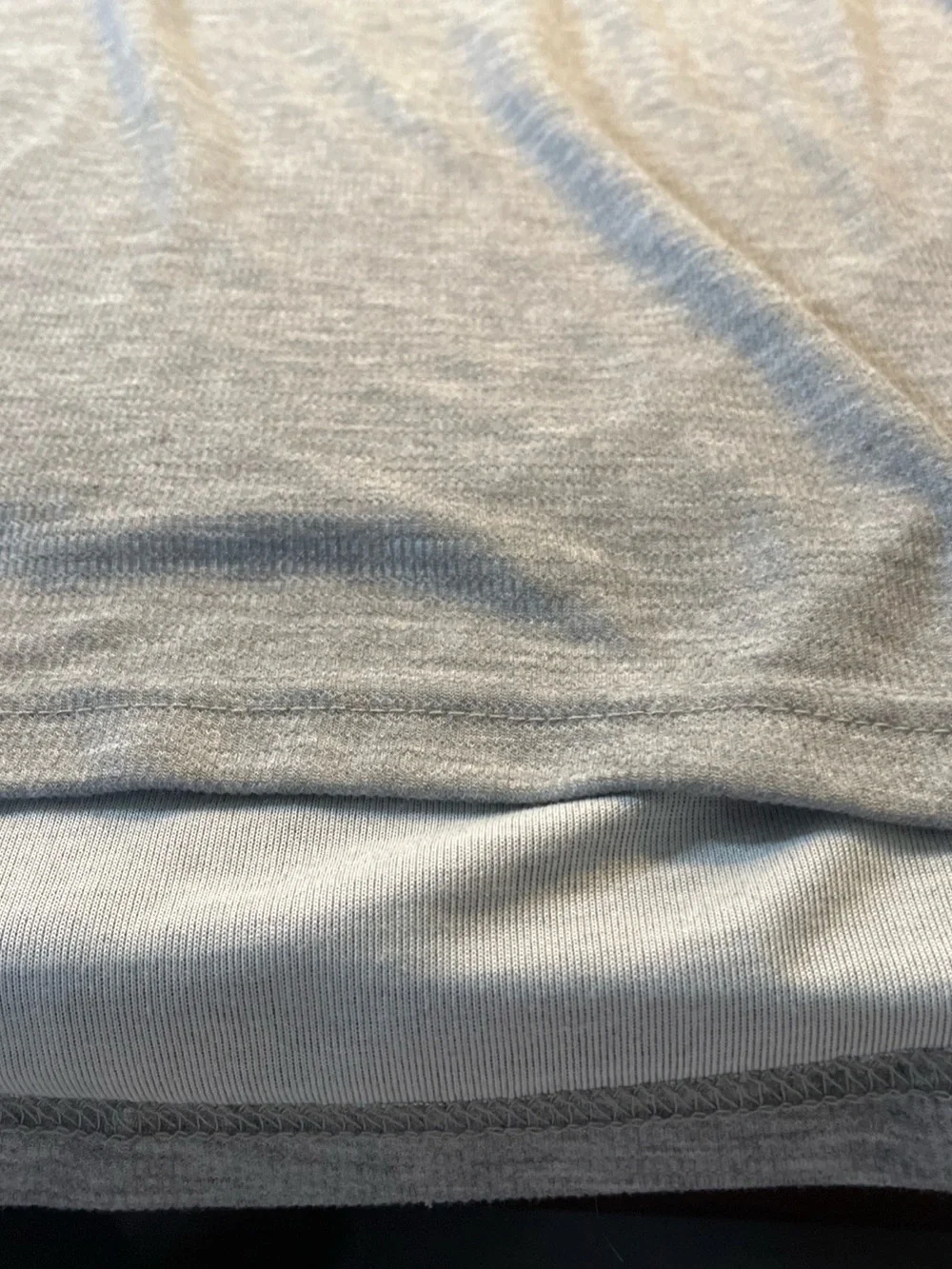 Lands' End Men's Light Heather Gray Thermal Top & Bottom Set